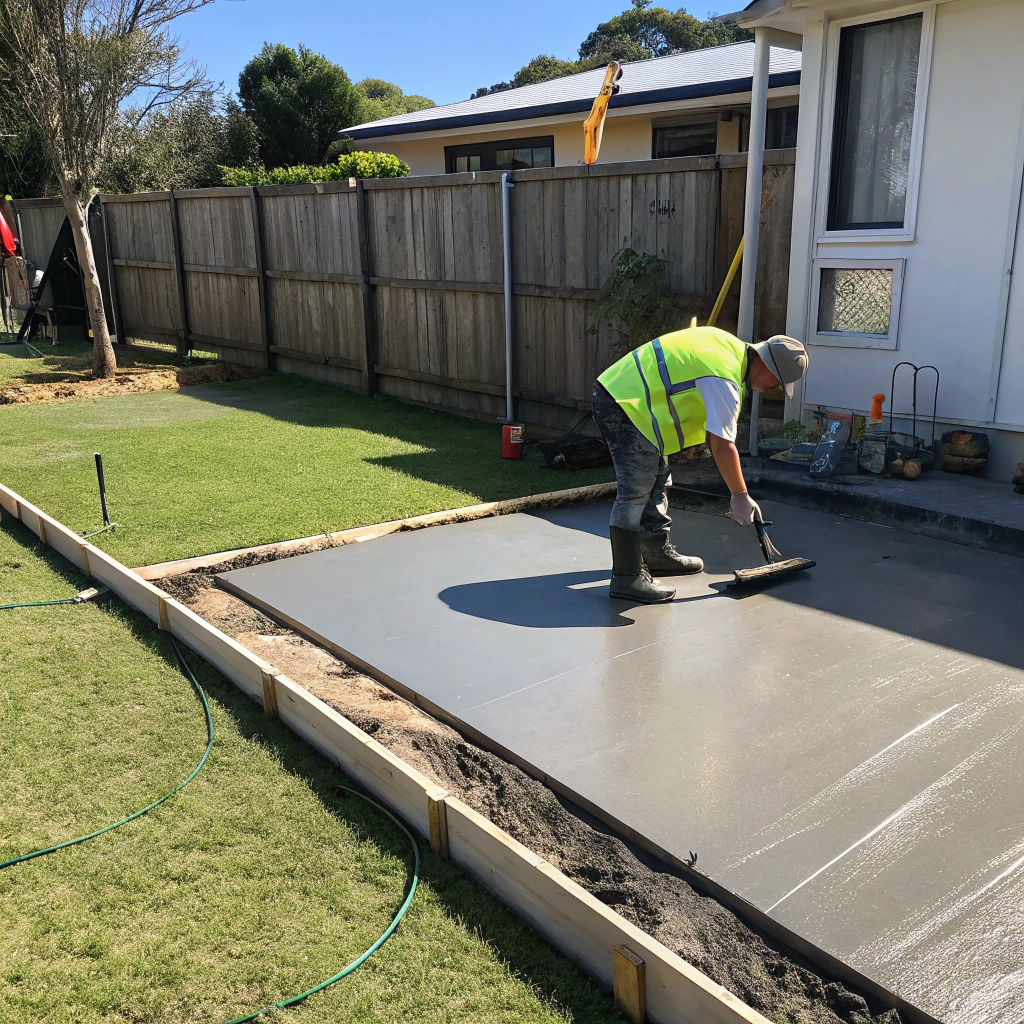 Concrete being poured for a shed slab in Tweed Heads