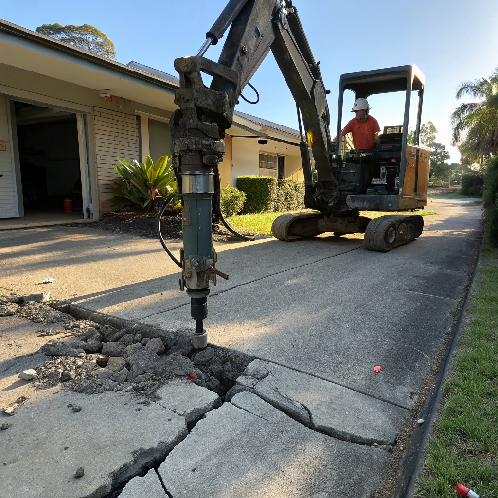 excavator concrete breaking Tweed Heads Description